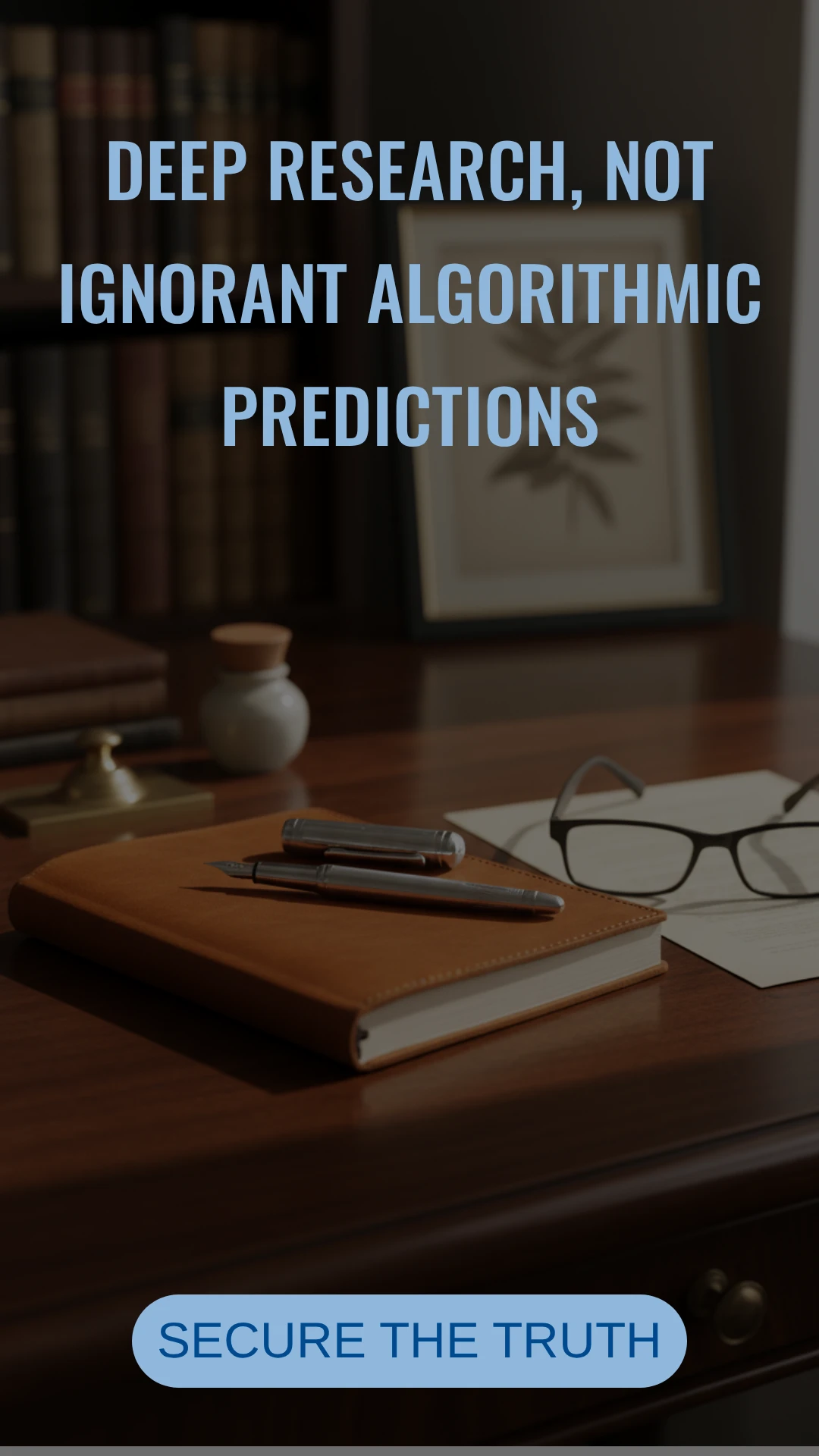 Deep Research, Not Ignorant Algorithmic Predictions — Secure the Truth